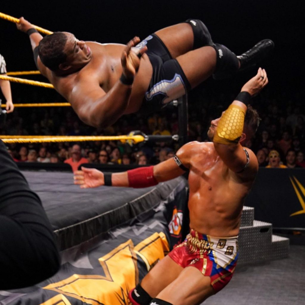 Dominik Dijakovic slams Keith Lee on the apron