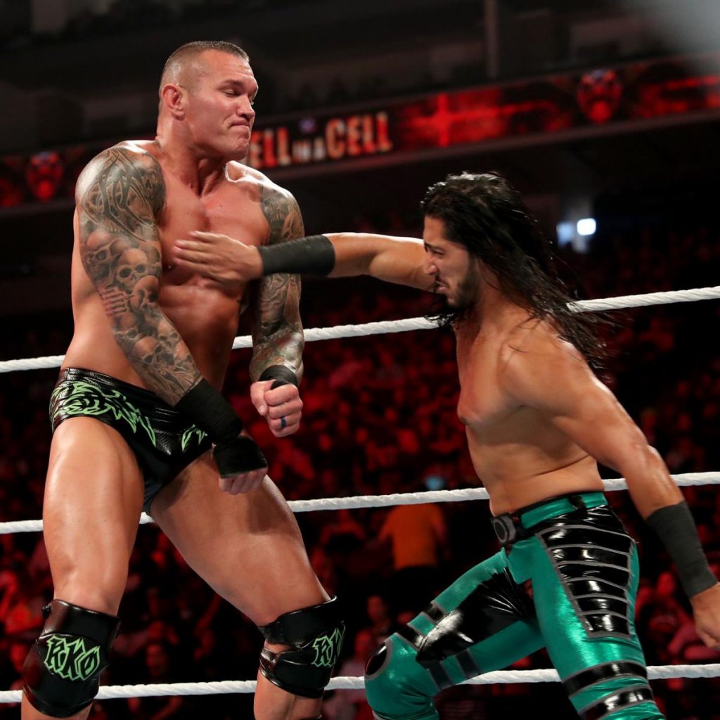 Ali chops Randy Orton