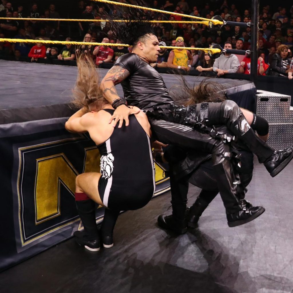 Damian Priest lads on Pete Dunne and Killian Dain