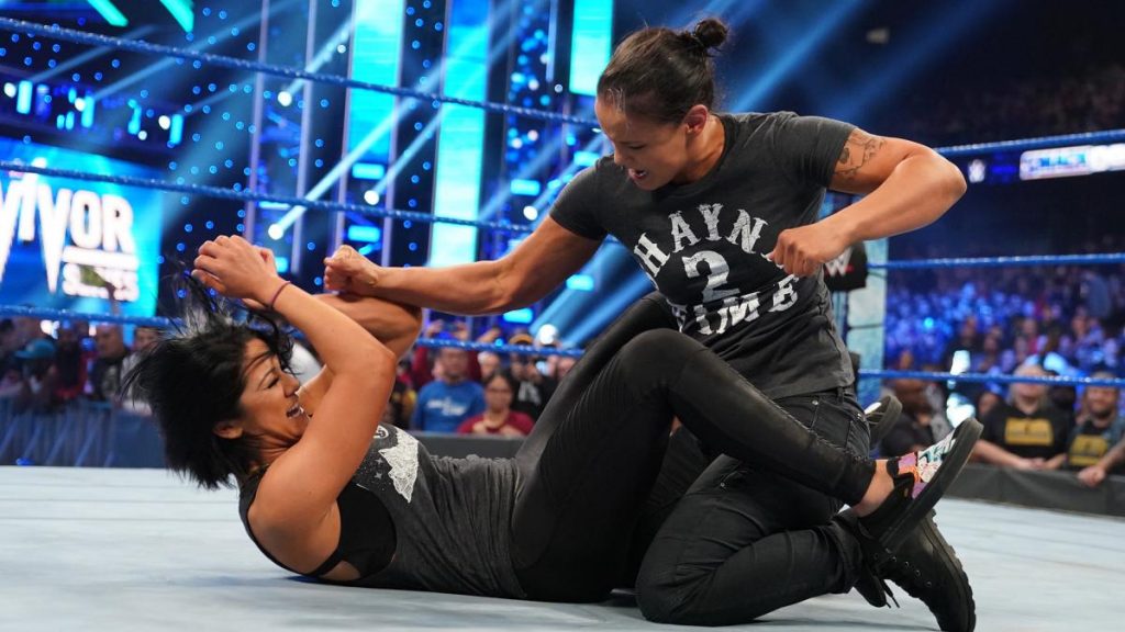 SHayna Baszler and Becky Lynch brawl