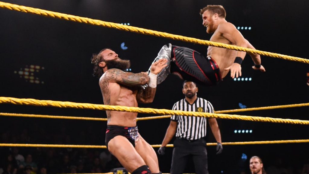 Travis Banks dropkicks Jaxson Ryker