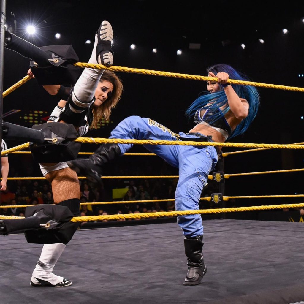 Mia Yim kicks Dakota Kai