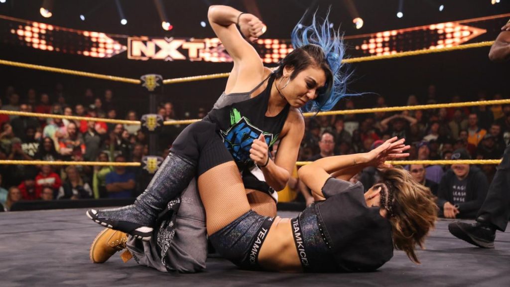 Mia Yim pounds on Dakota Kai