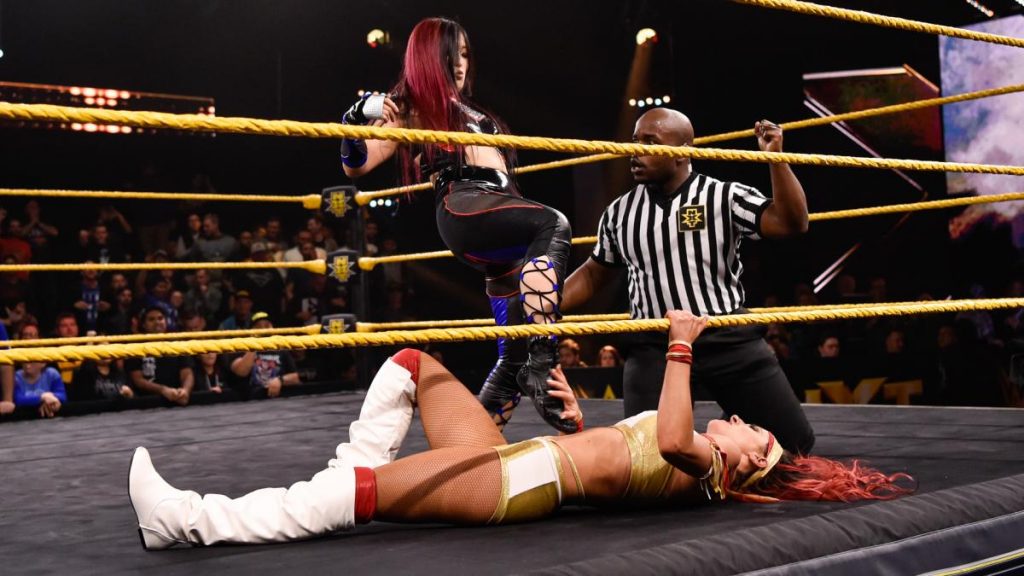 Io Shirai stomps on Santana Garrett