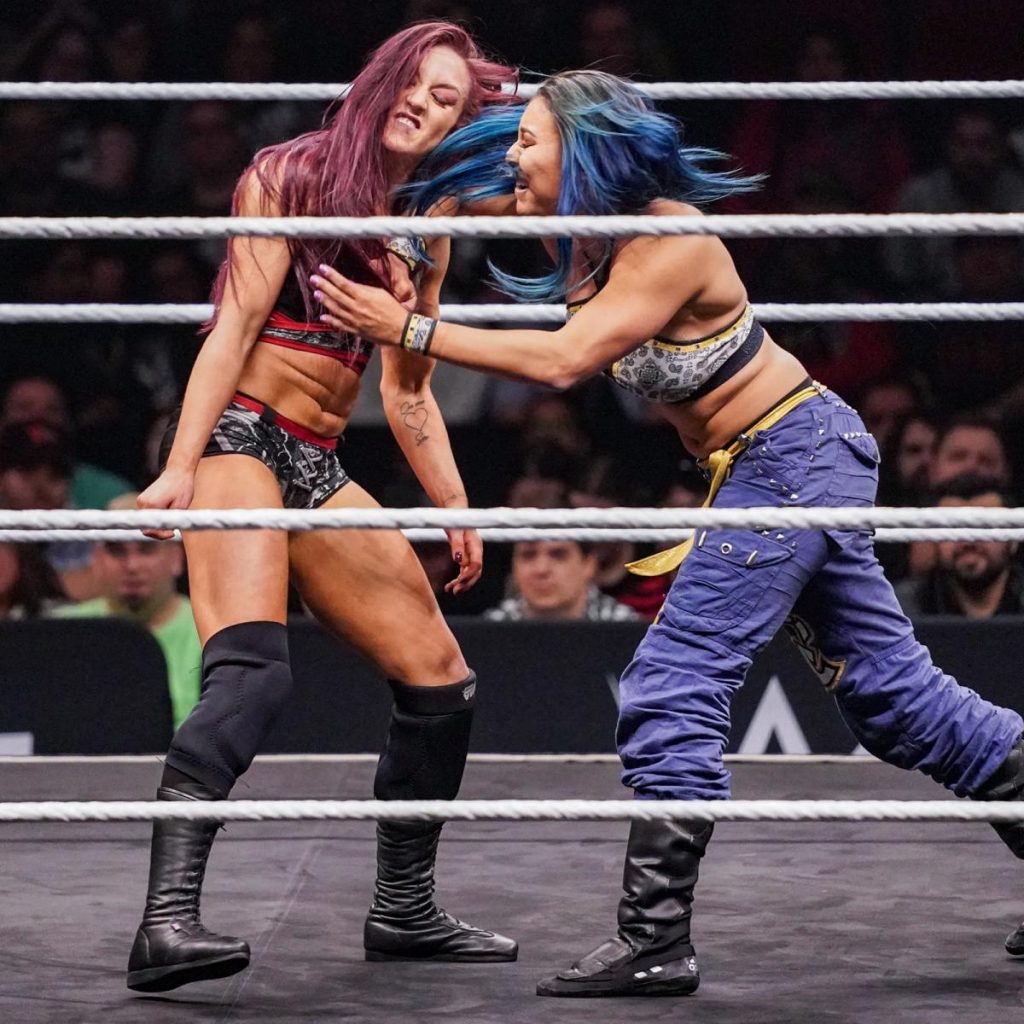 Mia Yim and Kay Lee Ray slug it out