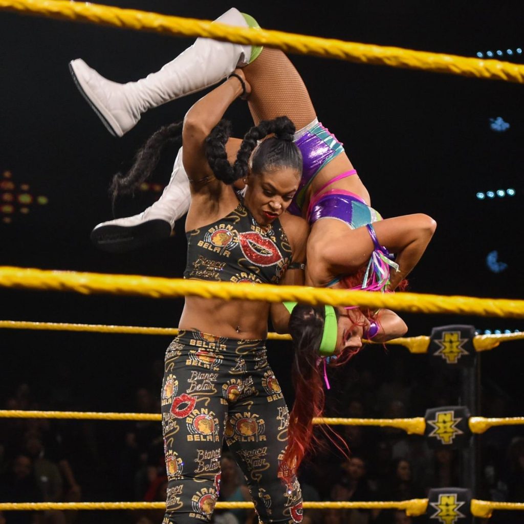 Bianca Belair gives Santana Garrett a K.O.D.