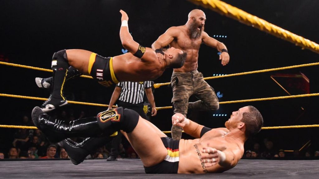 Tommaso Ciampa puts down O'Reilly and Fish