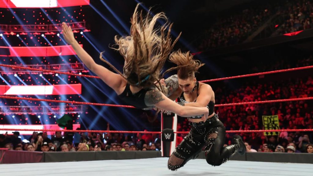 Rhea Ripley puts down Sarah Logan