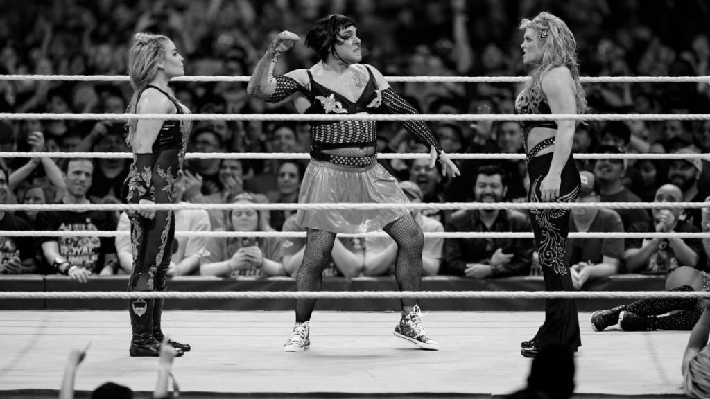 Santina Marella, Natalya and Beth Phoenix at the Royal Rumble
