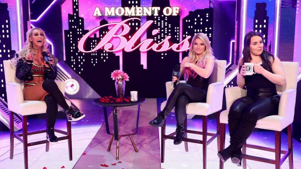 Alexa Bliss, Nikki Cross, and Carmella on A Moment of Bliss