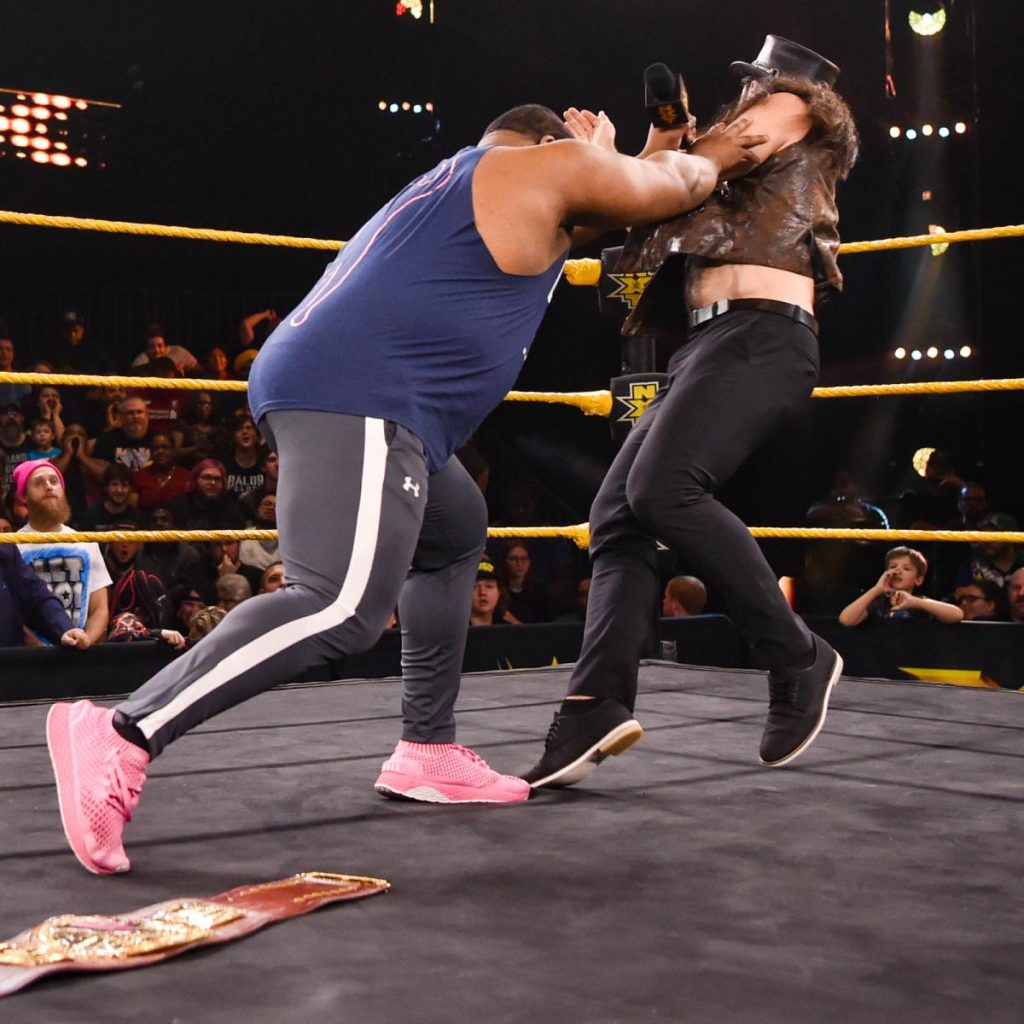 Keith Lee shoves Cameron Grimes