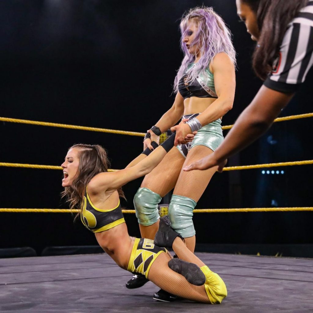 Candice LeRae prepares to finish Kacy Catanzaro