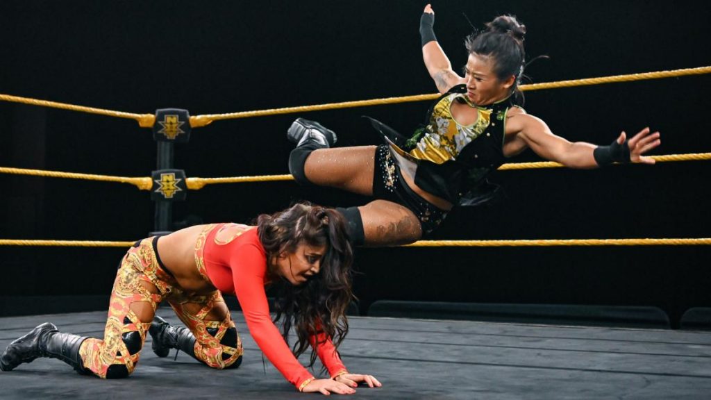 Xia Li Kicks Aliyah in the back