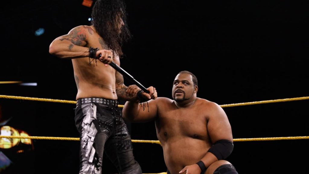 Damian Priest tries to attack Keith Lee with a pipe