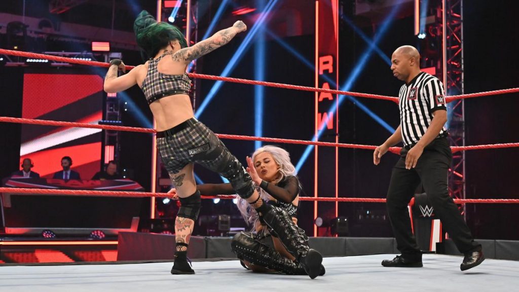 Ruby Riott kicks Liv Morgan
