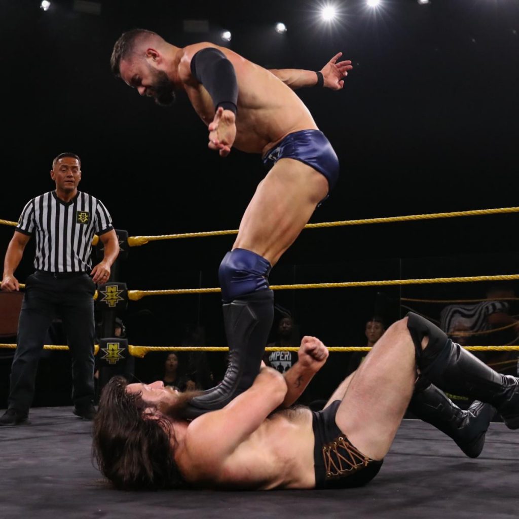 Finn Balor double stomps Cameron Grimes