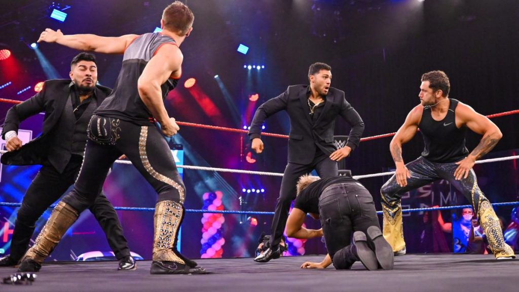 Breezango save Drake Maverick from Raul Mendoza and Joaquin Wilde