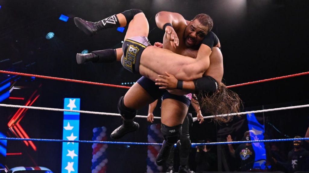 Keith Lee delivers the Big Bang Catastrophe to Adam Cole