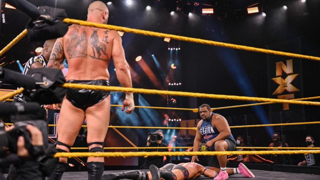 Keith Lee protects Dominik Dijakovic from Karrion Kross