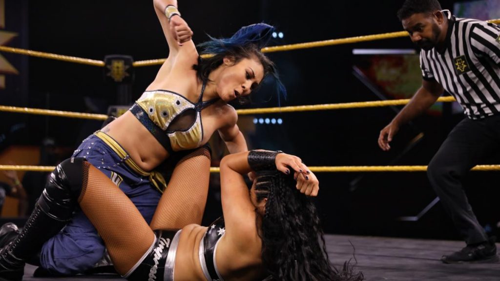Mia Yim pounds on Indi Hartwell