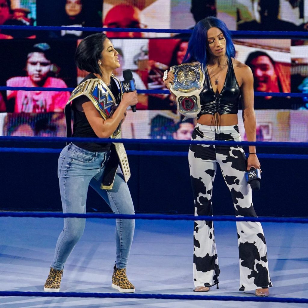 Sasha Banks and Bayley on SmackDown