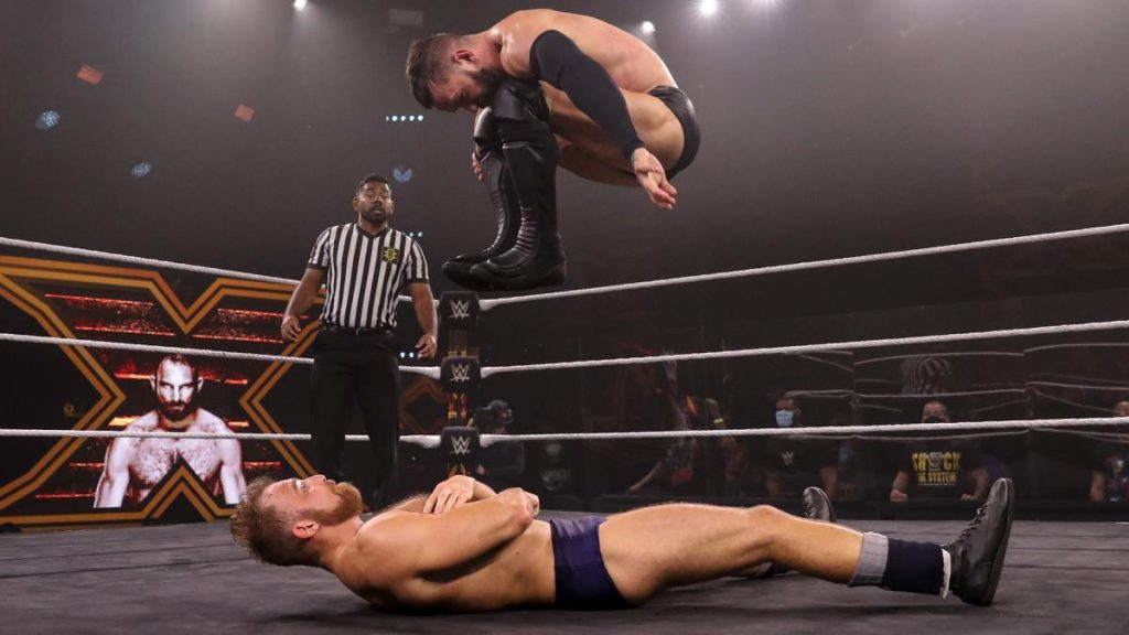 Finn Balor double stomps Timothy Thatcher