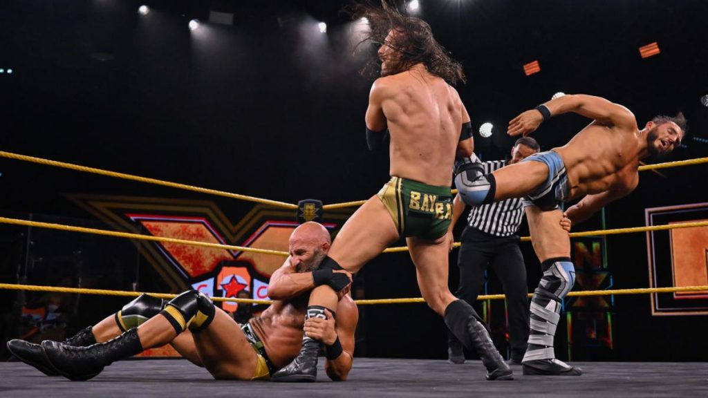 Ciampa, Cole, and Gargano in the ironman match