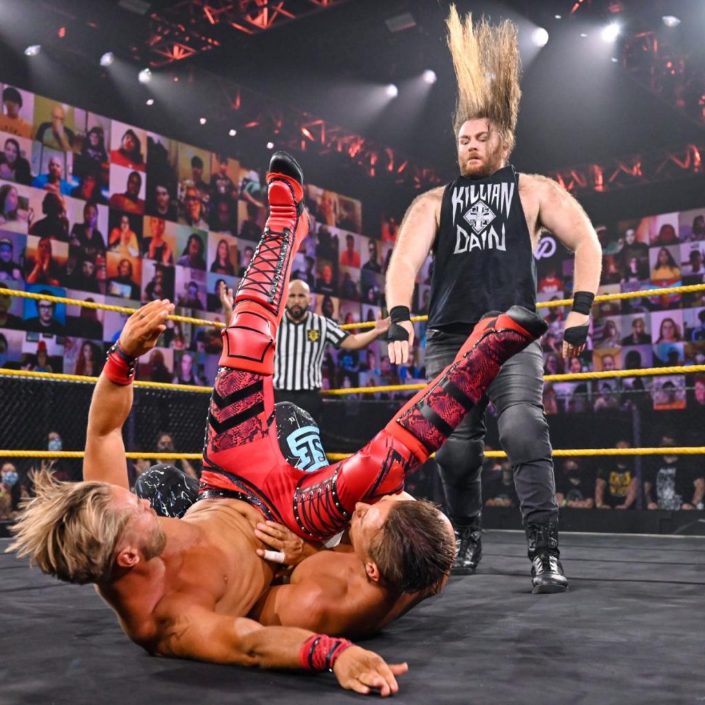 Killian Dain slams Drake Maverick onto Chase Parker