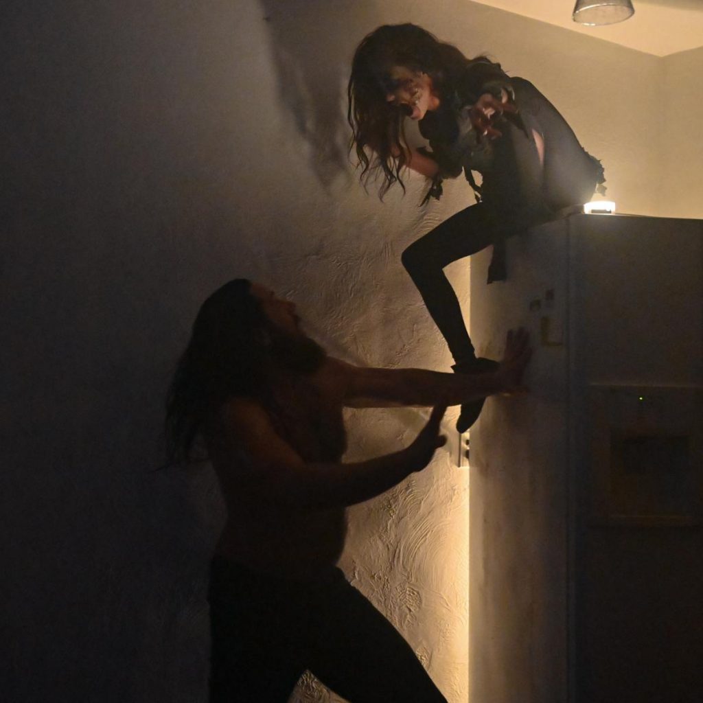 Cameron Grimes and a zombie