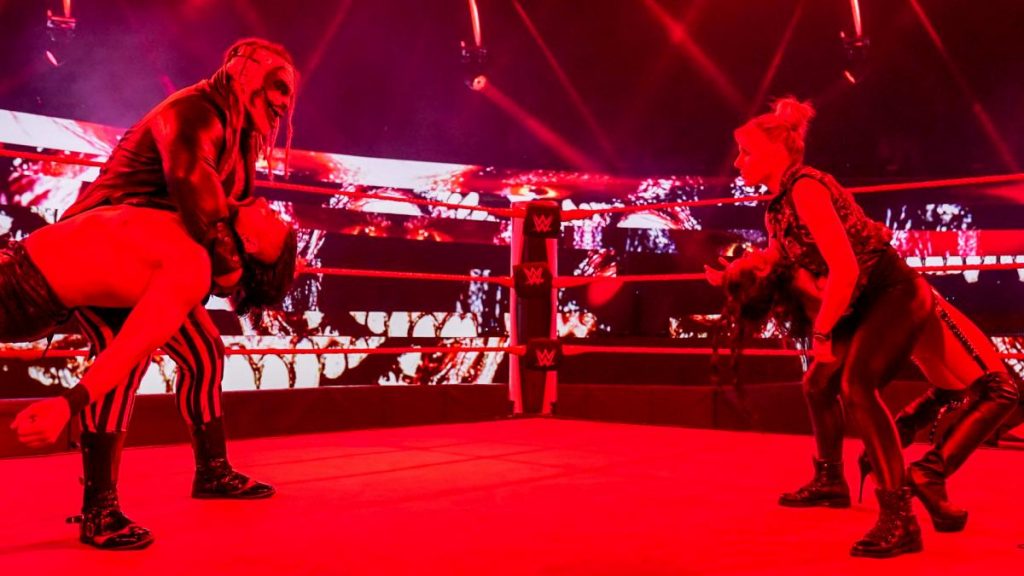 ALexa Bliss and The Fiend deliver tandem Sister Abigails to Zelina Vega and Andrade