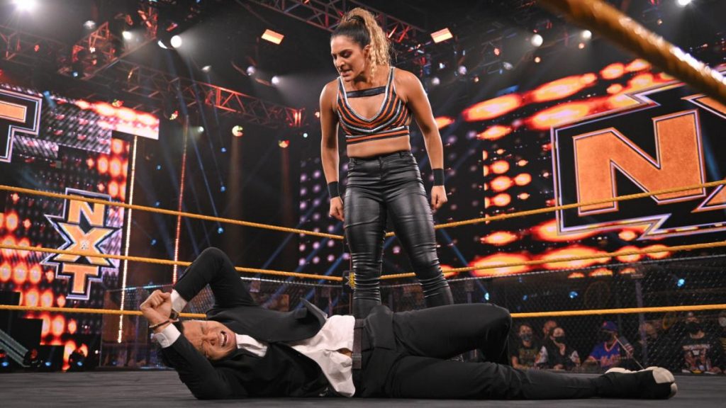 Raquel Gonzalez stands over Boa