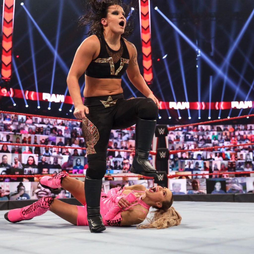 Shayna Baszler after stamping on Lana's arm