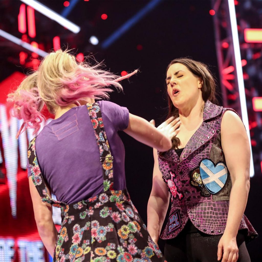 Alexa Bliss slaps Nikki Cross