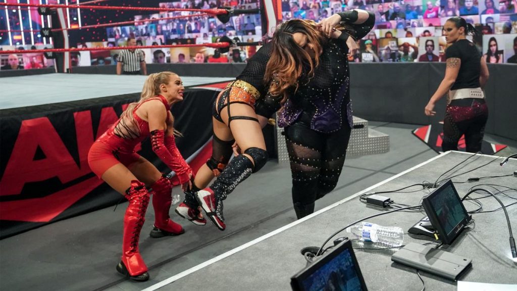 Lana rescues Asuka from Nia Jax shoulders