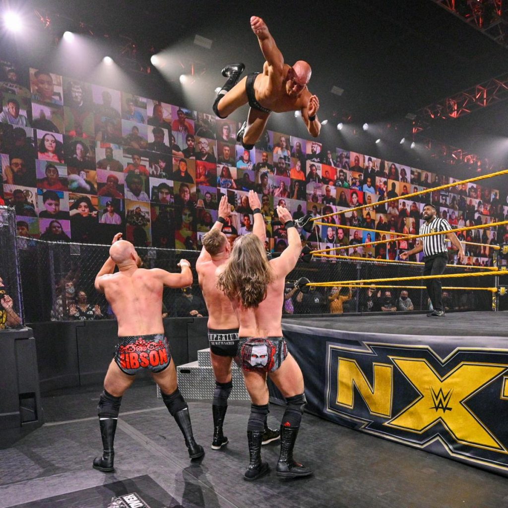 Fabian Aichner leaps onto Grizzled Young veterans and his teammate Marcel Barthel