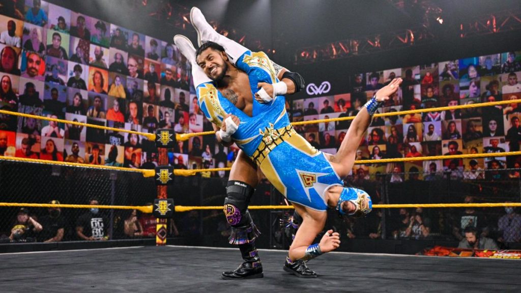 Gran Metalik takes down Santos Escobar