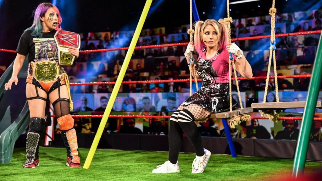 Alexa Bliss and Asuka in Alexa's Playground