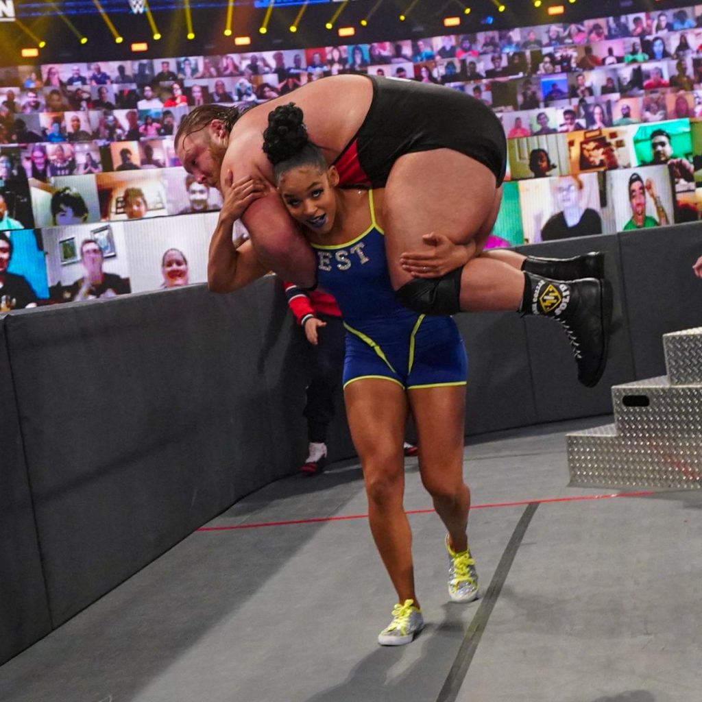 Bianca Belair carries Otis