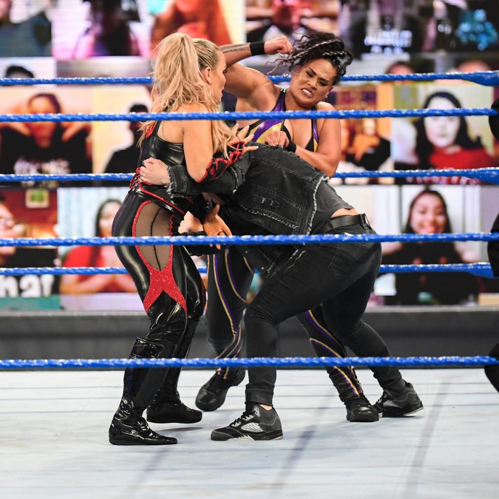 Natalya and Tamina double team Shayna Baszler