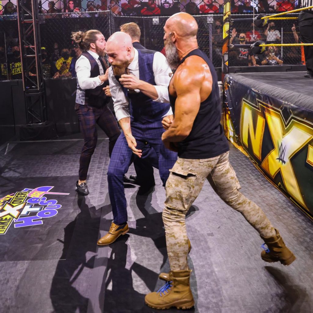 Tommaso Ciampa and Timothy Thatcher brawl with GYV