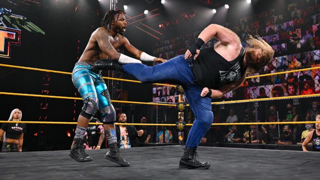 Killian Dain kicks Swerve