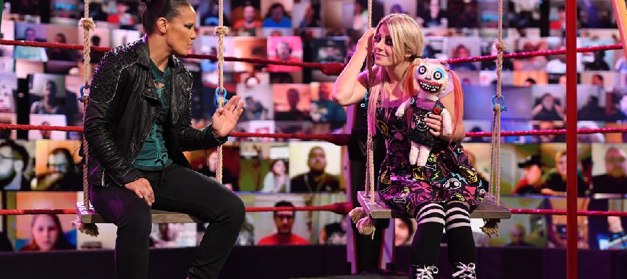 ALexa Bliss and Shayna Baszler in Alexa's playground