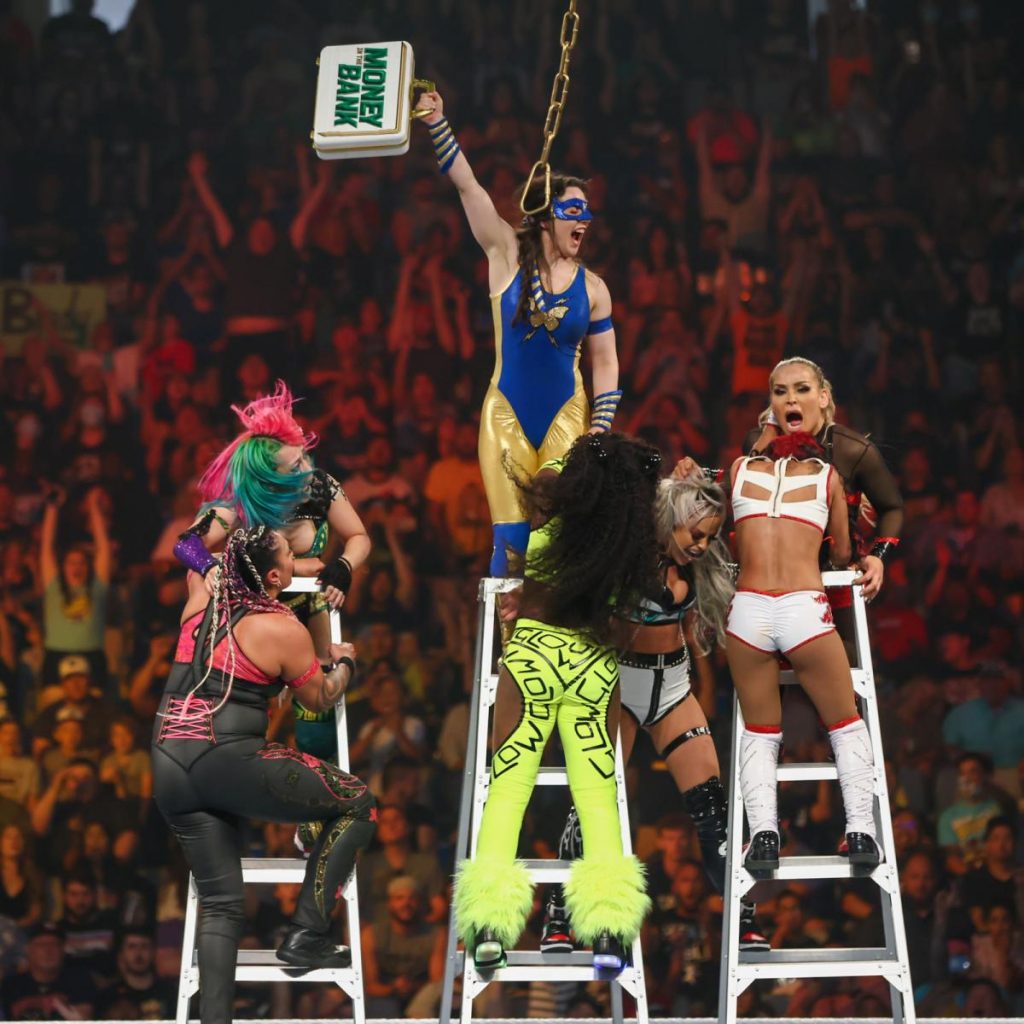 Nikki A.S.H. wins the MITB ladder match