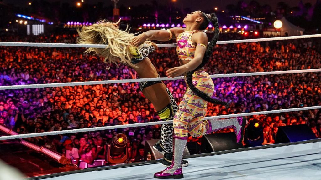 Bianca Belair and Carmella at Rolling Loud