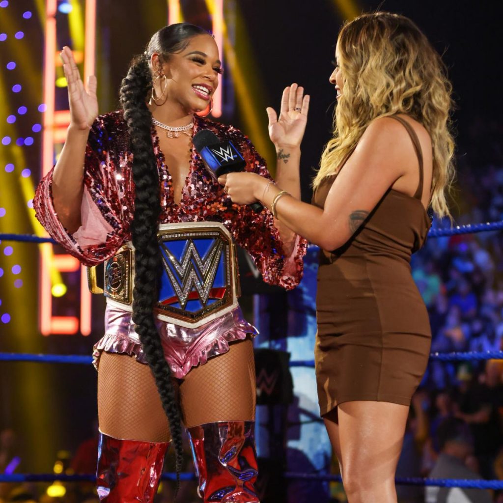 Kayla Braxton interviews Bianca Belair