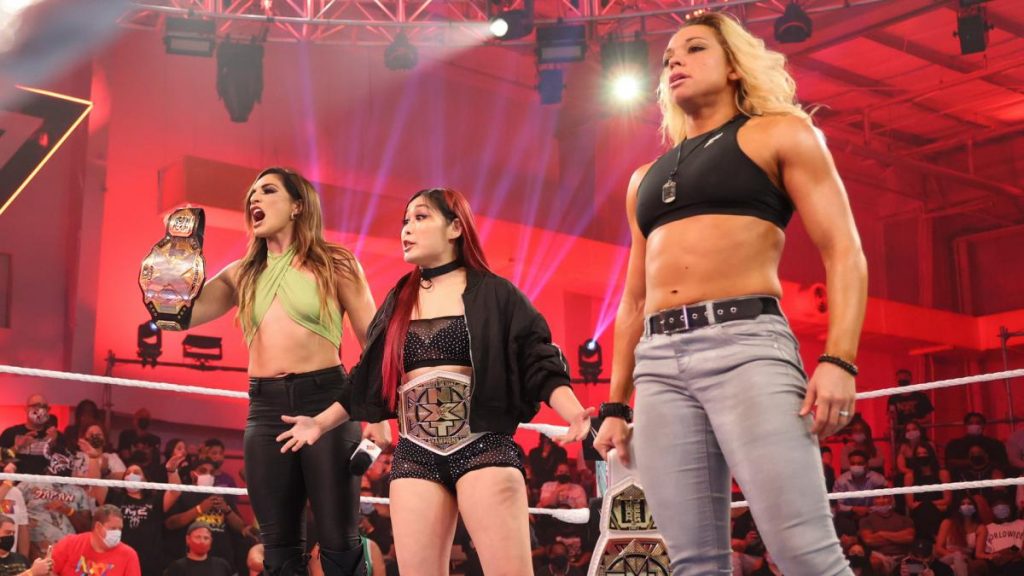 Raquel Gonzalez, Io Shirai, and Zoey Stark