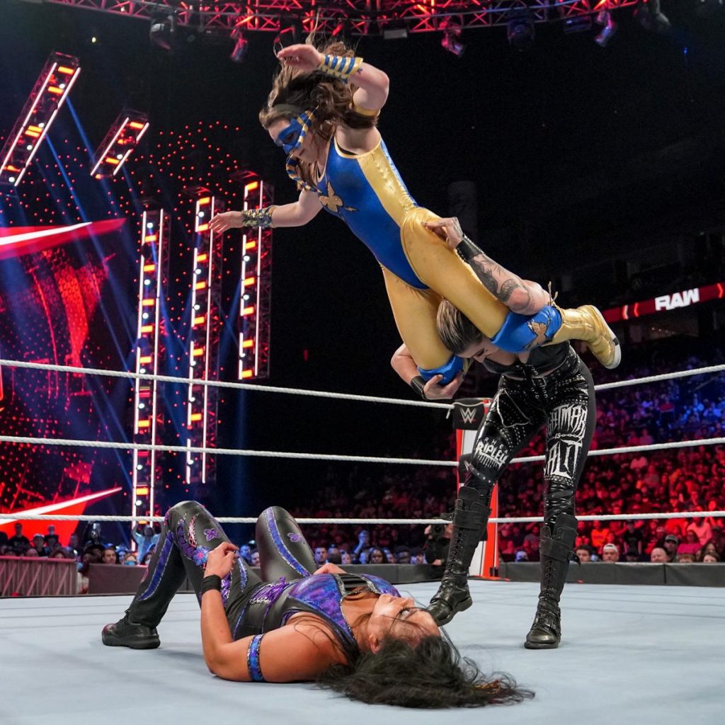 Nikki A.S.H. and Rhea Ripley's new team finisher debuted on Draft night 2