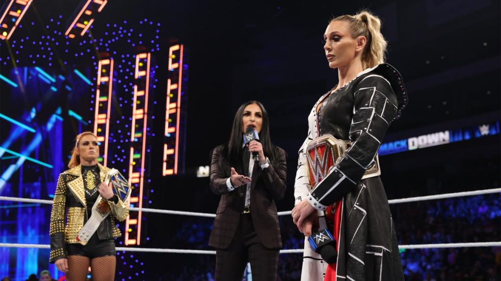 Becky Lynch, Sonya Deville, and Charlotte Flair