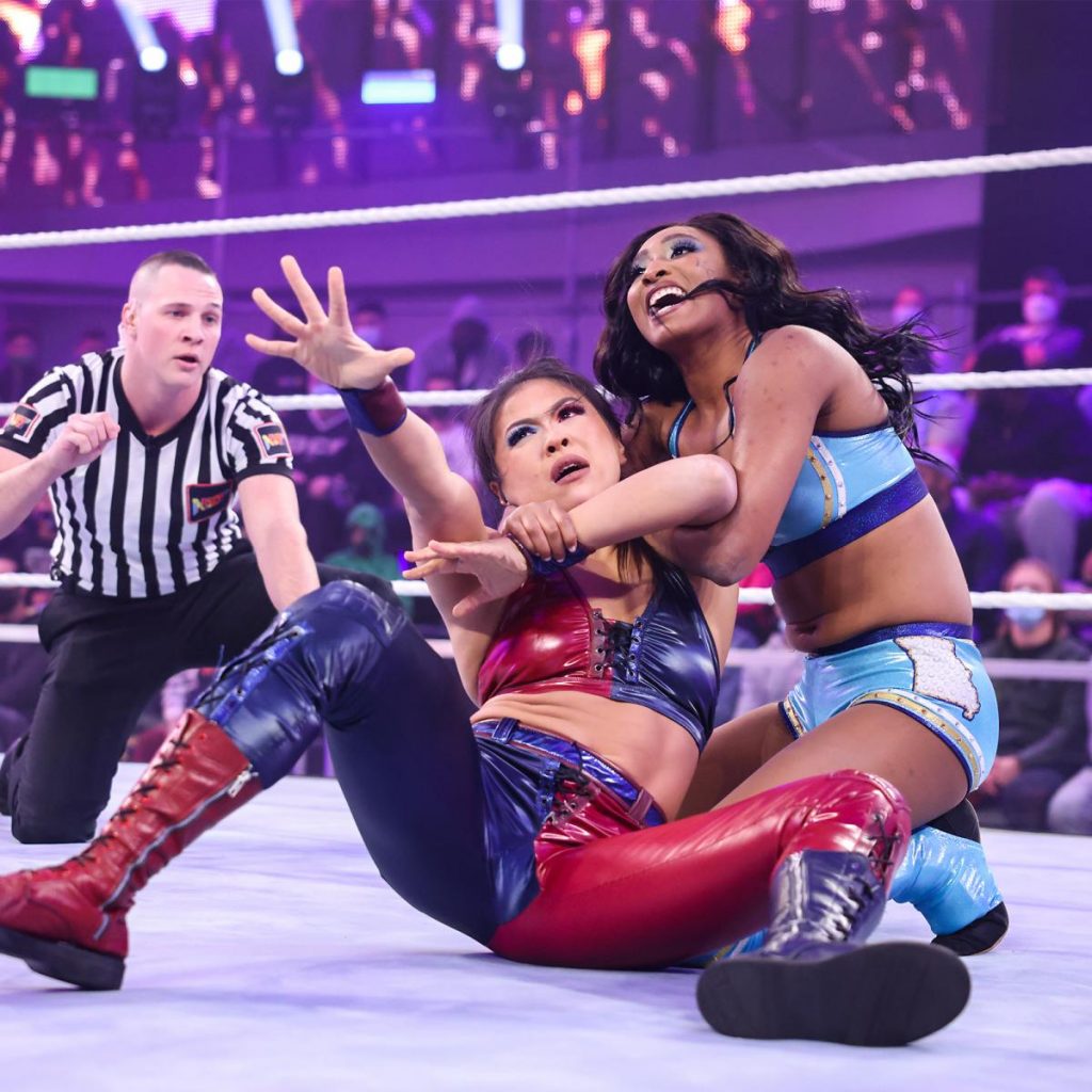 Amari Miller controls Erica Yan