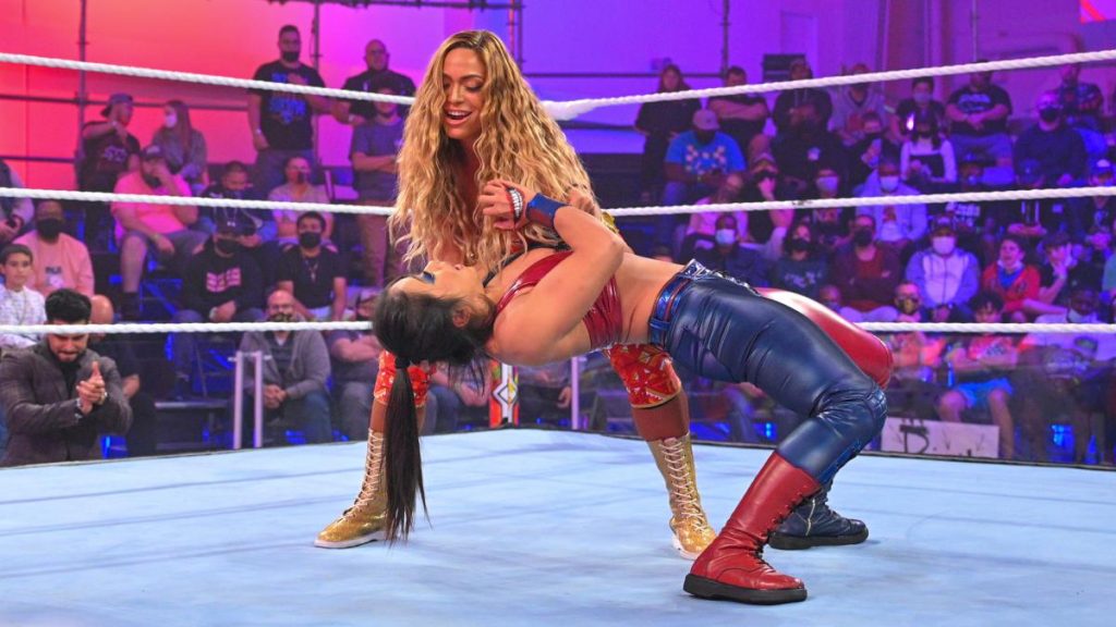 Elektra Lopez holds Erica Yan